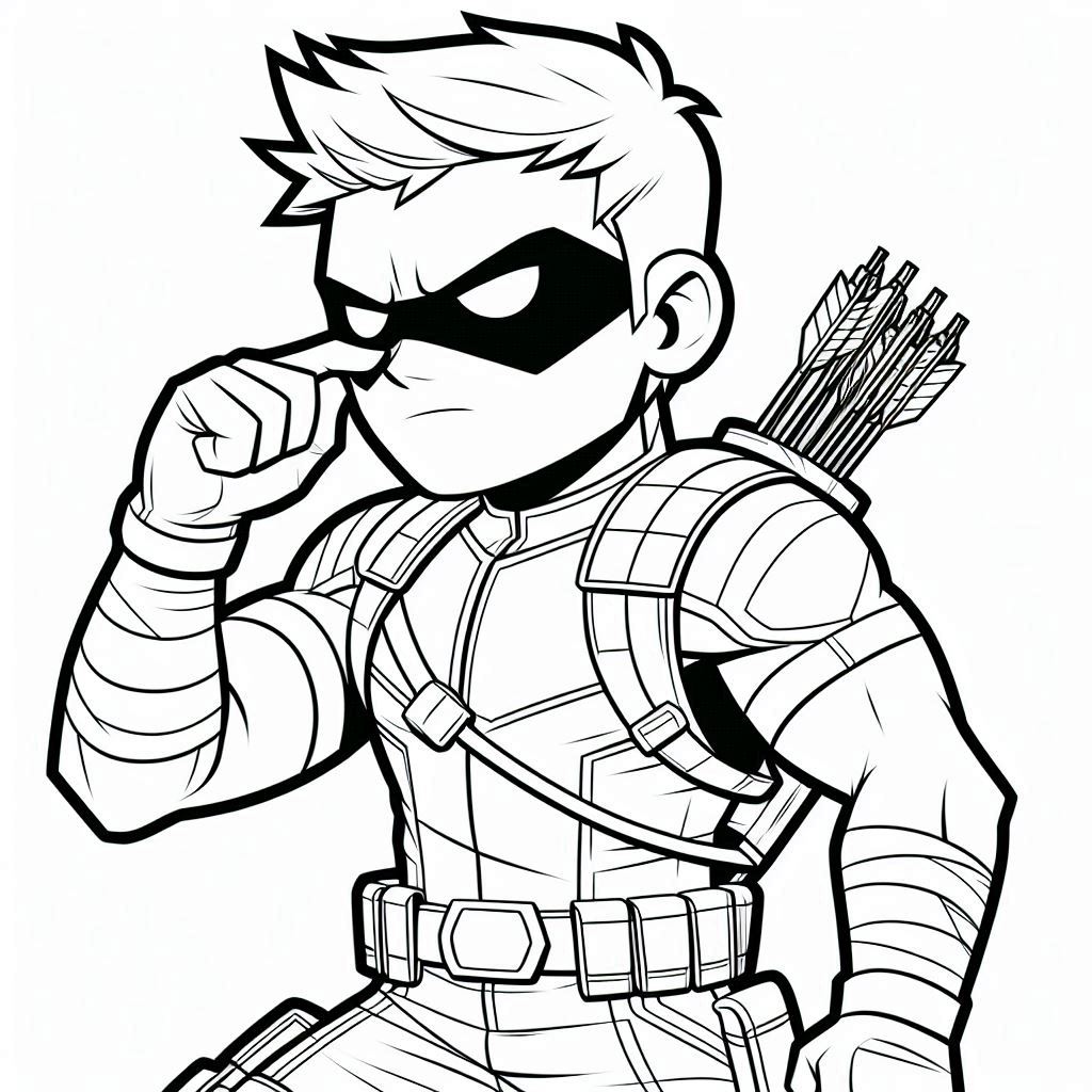 Hawkeye Coloring Pages ColoringFirst com - Confident Kid Hawkeye Coloring Pages