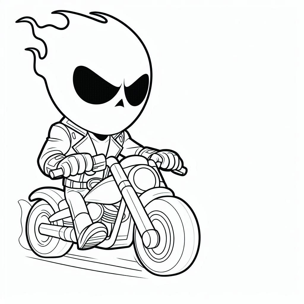 Ghost Rider On A Fiery Ride Coloring Pages Ghost Rider On A Fiery Ride Coloring Pages