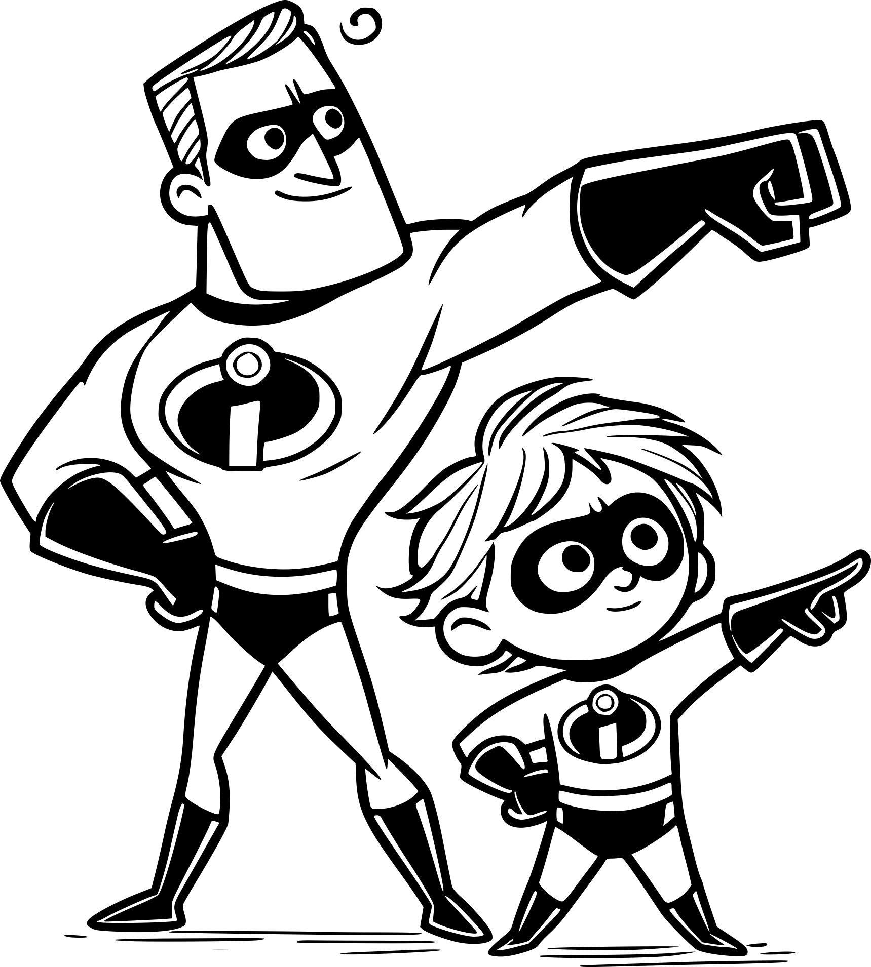 Mr Incredible And Dash Team Up Coloring Pages Mr Incredible And Dash Team Up Coloring Pages